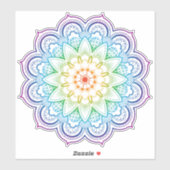 Sticker Mandala géométrique transparent (Feuille)