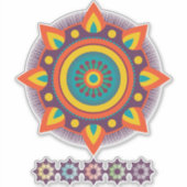 Sticker Mandala géométrique transparent (Devant)