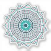 Sticker mandala Lotus Bleu (Devant)