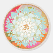 Sticker Mandala Lotus Flower et Om Symbole (Devant)