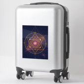 Sticker Mandala Lumineux de l'Harmonie Dorée (Sur valise)
