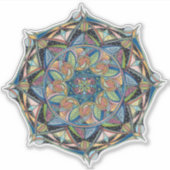 Sticker Mandala Multicolor Boho (Devant)