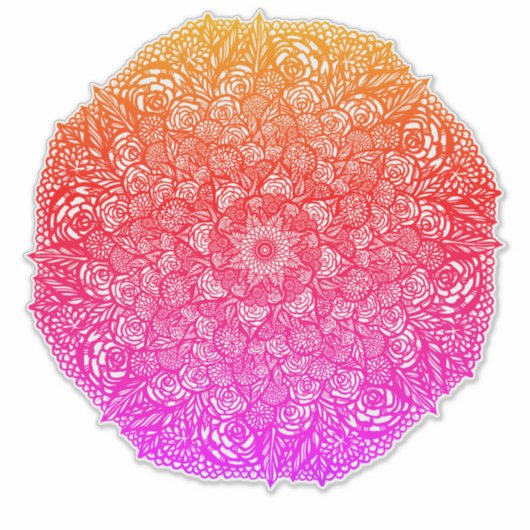 Sticker Mandala Nature Florale (Devant)