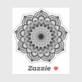 Sticker Mandala noir (Feuille)