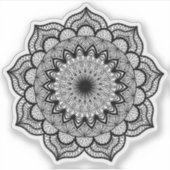 Sticker Mandala noir (Devant)