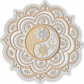 Sticker Mandala or et argent (Devant)