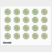 Sticker Mandala Pastel pour la Paix en Sable et So (Feuille)