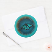 Sticker Mandala pour papillon turquoise (Enveloppe)