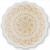 Sticker Mandala Retro tatouage en or dessiné à la main (Devant)