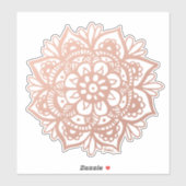 Sticker Mandala rose Gold (Feuille)