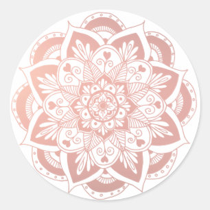 Sticker Mandala rose Gold Flower
