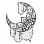 Sticker Mandala Style Croissant de lune (Devant)