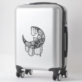 Sticker Mandala Style Croissant de lune (Sur valise)