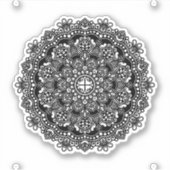 Sticker Mandala Vinyl à motif noir (Devant)