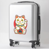 Sticker Maneki Neko - Chat chanceux (Sur valise)
