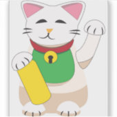 Sticker Maneki Neko ou le chat Beckoning (Devant)
