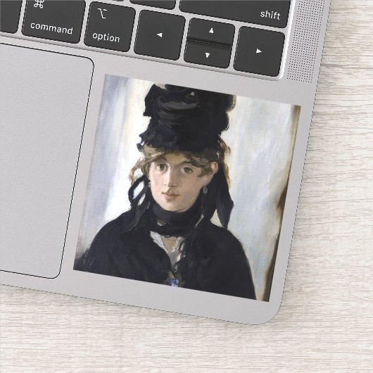 Sticker Manet - Berthe Morisot with a bouquet of violets (Détail)