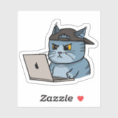 Sticker Manga-Style IT Cat (Feuille)