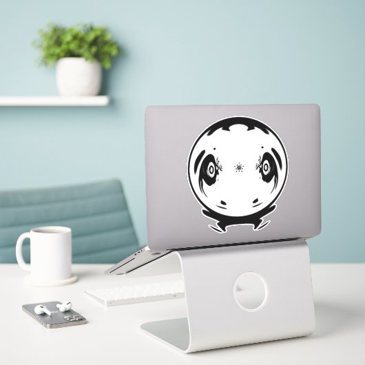 Sticker Manga truc bizarre (Ordinateur portable sur le bureau)