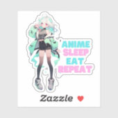Sticker Mange, Dors, Anime (Feuille)