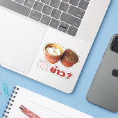 Sticker Mange Du Riz ? [Gin Khao ? ] ... Thai Lao Isan (Ordinateur portable avec iPhone)