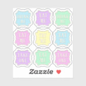 Sticker "Mange-moi" "Bois-moi" Wonderland Tea Party Set 9 (Feuille)