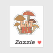 Sticker "Mange-moi" - Conception Whimsical Mushroom (Feuille)
