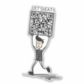 Sticker Mangeons du vinyle QR Code (Devant)