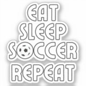 Sticker Manger, Dormir, Football, Répéter (Recto)