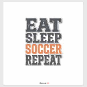 Sticker Manger Dormir Football Répéter Chemise Vintage Typ