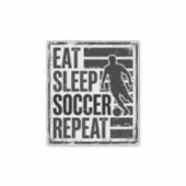 Sticker Manger Dormir Football Répéter Conception de Chemi (Devant)