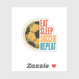 Sticker Manger Dormir Football Répéter Conception de Maill