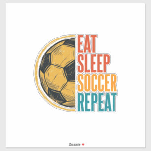 Sticker Manger Dormir Football Répéter Conception de Maill