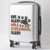 Sticker Manger Sleep Walk Doberman (Sur valise)