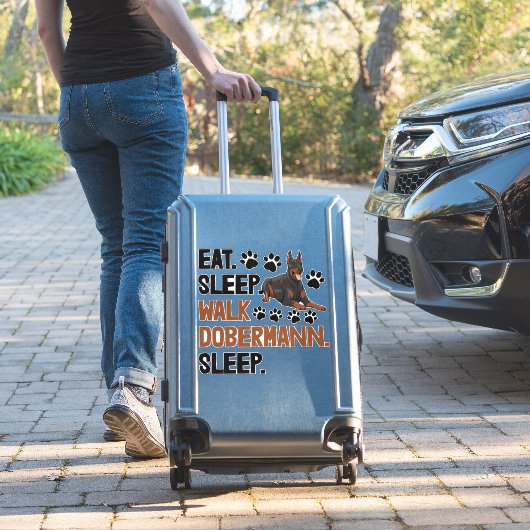 Sticker Manger Sleep Walk Doberman (Valise Insitu)