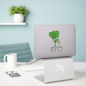 Sticker Mangez Boire Et Soyez Choyeux Veggie Pun (Ordinateur portable sur le bureau)