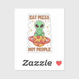 Sticker Mangez de la pizza pas des gens