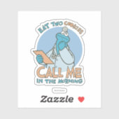 Sticker Mangez deux cookies, appelez-moi le matin (Feuille)