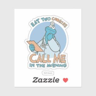 Sticker Mangez deux cookies, appelez-moi le matin