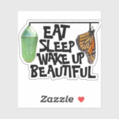 Sticker Mangez, Dormez, Réveillez-Vous Beau Papillon Monar (Feuille)