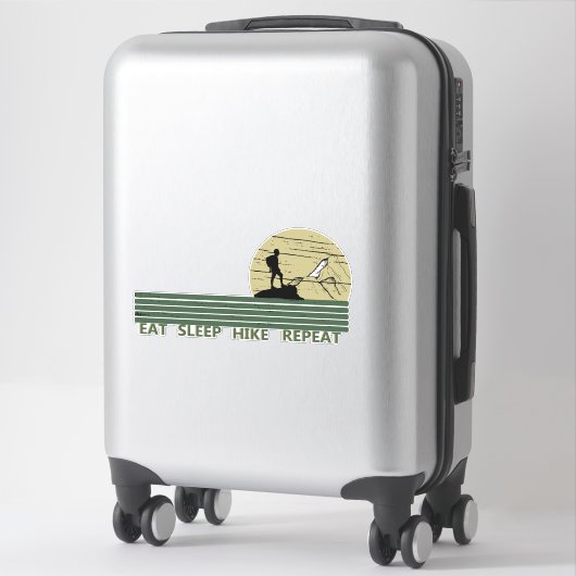 Sticker mangez la randonnée de sommeil répéter randonnée s (Sur valise)
