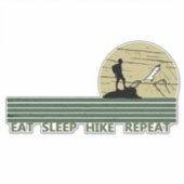 Sticker mangez la randonnée de sommeil répéter randonnée s (Devant)