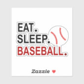 Sticker Mangez le baseball du sommeil (Feuille)