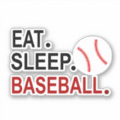 Sticker Mangez le baseball du sommeil (Devant)
