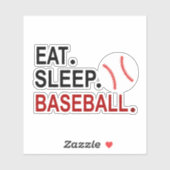 Sticker Mangez le baseball du sommeil (Feuille)