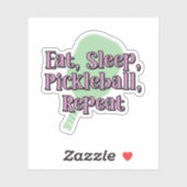 Sticker Mangez le Pickleball de sommeil Répéter sur une pa (Feuille)