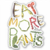 Sticker Mangez plus de Plantes - Rappel d'alimentation sai (Devant)