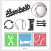 Sticker Mangez Sleep Basball Collection (Feuille)