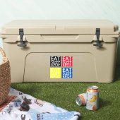 Sticker Mangez un ensemble de sabots de 4 dés coupés (Glacière)