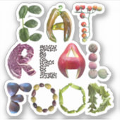 Sticker Mangez Véritable Aliments - Alimentation saine Dev (Devant)